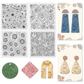 CHGCRAFT 4Pcs 4 Styles Plants Flowers Polymer Clay Texture Sheets, 5.5x5.5Inch - style: Plants