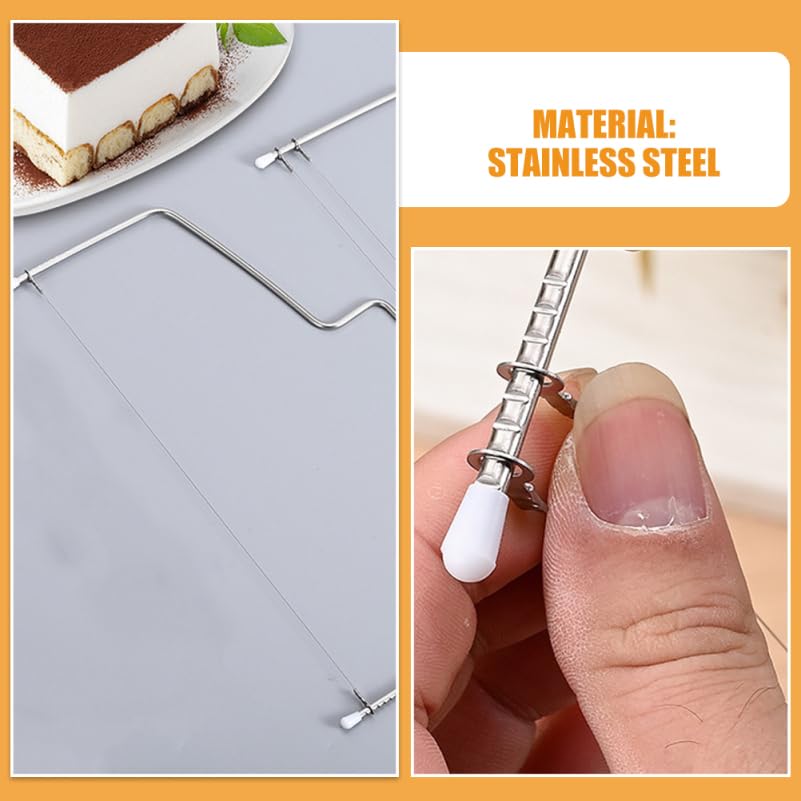 10 Pack Cake Slicer Wires Stainless Steel Cake Cutting Wire Replacement for Precise Layer Cutting Compatible with Cheese Slicer and Bread Slicing Tools 12.59 Inch
