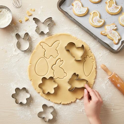 Easter Cookie Cutter Set, 8-Piece Stainless Steel Baking Cutters