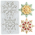 Christmas Snowflake Silicone Mold Snow Fondant Chocolate Mold - color: Style J