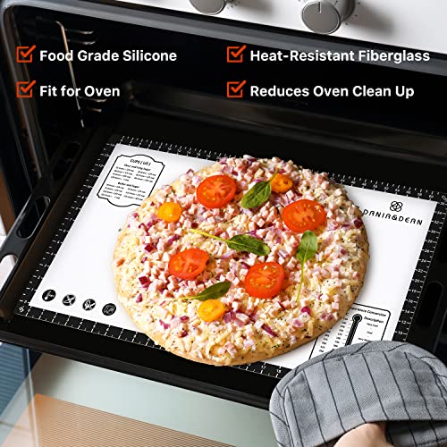 DANIA & DEAN 26"x16" Large Durable Silicone Baking Mat for Pastry and Bread - color: Black, size: 26"L x 16"W
