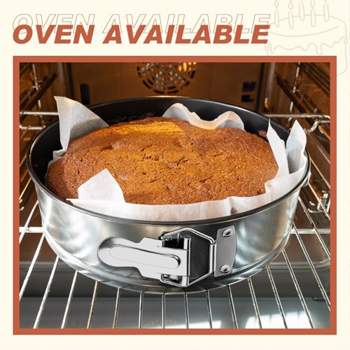 4 Pcs 8 Inch Nonstick Springform Cheesecake Pan with Removable Bottom Gray - color: Gray, size: 8 Inch