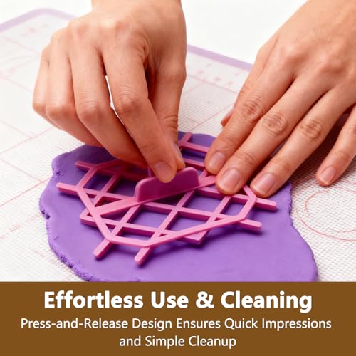 NIIIYTYB Fondant Tools Diamond Shape Molds for Cake Decorating Cookie Cutter Embosser Stamp Set Buttercream Paste Stencils and Cutters Mold for Baking Fondant Shape Decorating Supplies