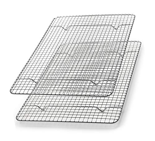 Spring Chef 8.5" x 12" Stainless Steel Cooling Rack for Baking, Set of 2 - size: 8.5"x12", style: 2 Pack
