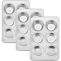 TeamFar 3 Packs Muffin Pan, Stainless Steel Muffin Cupcake Pan Tin Tray