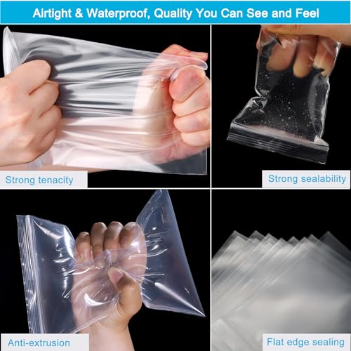 9''x 12'', (Pack of 100) 2 mil Thick Clear Plastic Reclosable Zip Poly Bags with Resealable Lock Seal Zipper for Photo, Jewelry, Bakery, Treats, Travel, Storage, Packaging & Shipping… - size: 9" x 12"