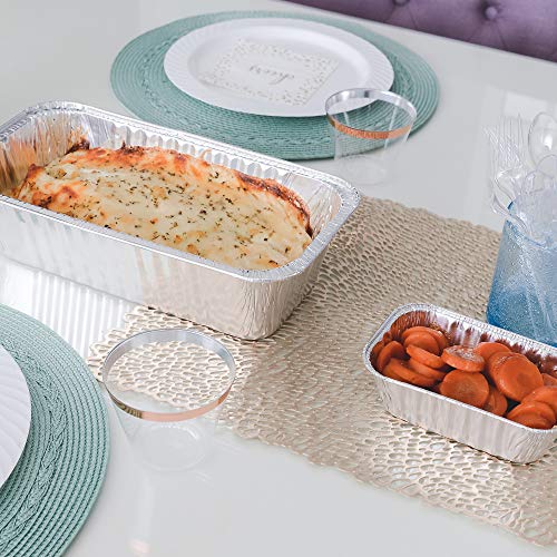 PLASTICPRO [3 Lb 10 Pack Disposable Loaf Pans Aluminum Tin Foil Meal Prep Bakeware - Cookware Perfect for Baking Cakes, Bread, Meatloaf, Lasagna 3 Pound 11'' X 5'' X 2.75'' - size: 3 Pound