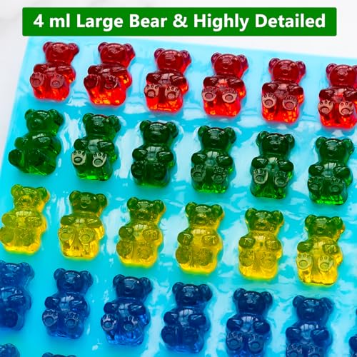 Large Silicone Gummy Bear Molds, Candy Molds, 4 Pack