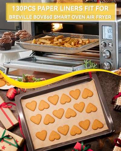 130PCS Air Fryer Liners Compatible with Breville Smart Convection Oven