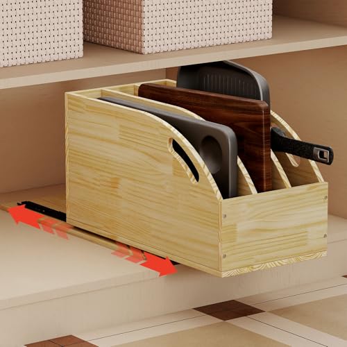 Pull Out Cookie Sheet Organizer for Cabinet, 10.5"W X 21"D X 10.6"H