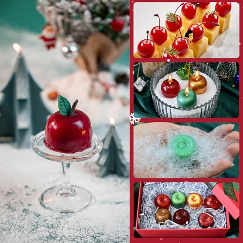 Apple Silicone Mold, 15-Cavity Apple Shaped Mousse Cake Molds - color: 15 Cavity Apple Sphere Mold