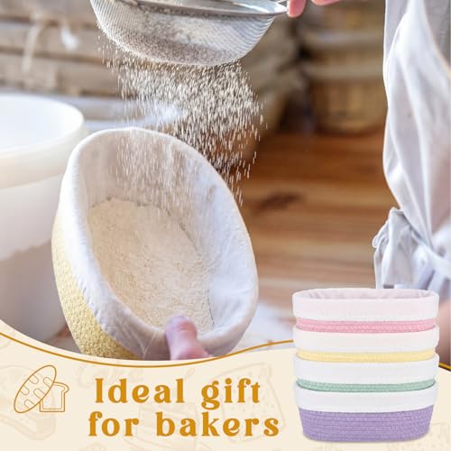 4 Pcs Oval Banneton Proofing Baskets 10 Inch - color: Rich Color, size: 10 Inch