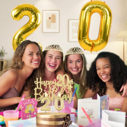 YeohJoy Gold 20th Birthday Decorations for Her - style: 20th