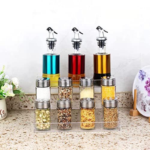 ELEGANTLIFE Spice Rack,No Tool Needed & No Pungent Acrylic Glue Self-derived Snap On Assembly Spice Shelf Pantry Kitchen Cabinet Organizer 10 in for Jars,Baking Supplies & Spice Bottles (3 Tier) - style: 3 Tier