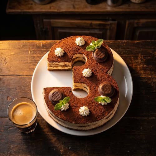 ZADE 11 Inch 304 Stainless Steel Large Size Number Cake Mousse Mold Number 3 Tiramisu Cheesecake Mold Cookie Cutter Bakeware 3D Cake Baking Pan for Birthday and Baking, Party - size: #3,11inch