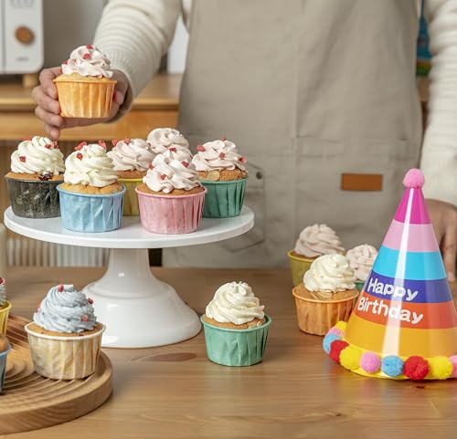 Katbite 160PCS Cupcake Liners Baking Cup Liner, Baking Liners Holders green, orange, yellow and red - color: Green-yellow-orange-rose