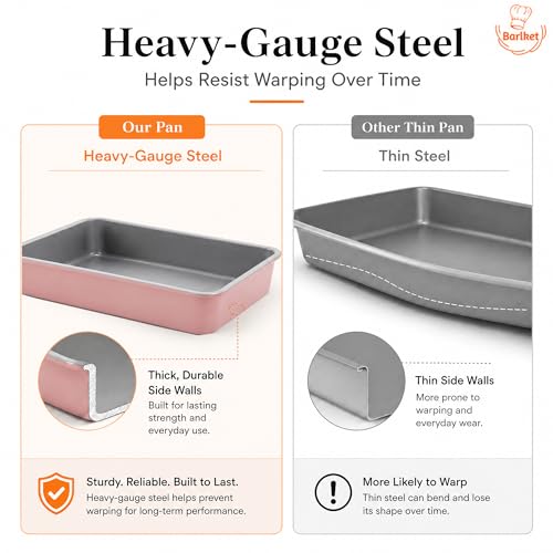 9x13 Cake Baking Pan, Heavy Duty 2.5" Deep Lasagna Pan Nonstick