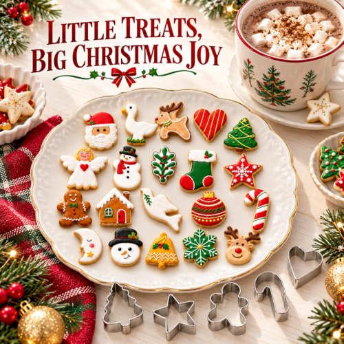 Mini Christmas Cookie Cutters Set,20PCS Stainless Steel Cookie Cutters - style: Mini Christmas