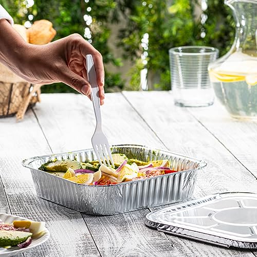 GUSTO Aluminum Foil Pans – [25 Sets] (Lids Not Included), Disposable Food Containers for Baking, Cooking, Storing & Food Preparation (Formerly Comfy Package) (CP-FP-8x8-25) - size: 8x8 - 25 Count