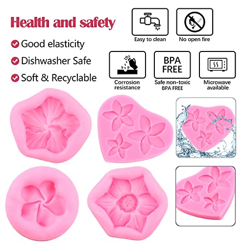 ZiXiang Plumeria Flower Silicone Mold Hibiscus Flower Fondant Mold - color: Style D