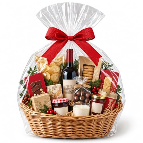 Morepack Large Cellophane Bags for Gift Baskets 30x40 Inches 20Pcs - size: 30x40 Inch (20 Count)