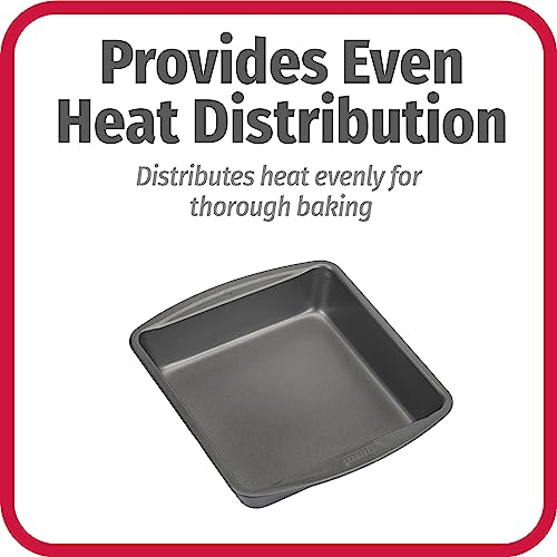 GoodCook Everyday Nonstick Steel Square Pan, 8", Gray (Pack of 2) - size: 8"(Pack of 2), style: Square Pan