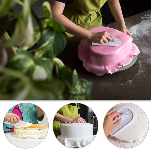 2Pcs Fondant Smoother, Fondant Icing Smoother Polisher for Cake, Modeling Tools Decorating Tools, Tool for Cake Decoration, Scraper Paddle Tool for Cake Decoration