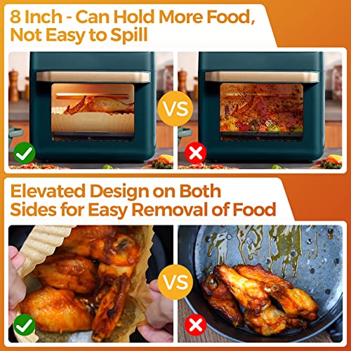 Vailnd 100PCS 6.5IN Square Air Fryer Paper Liners Disposable for 3-5QT - size: 6.5 inch Square