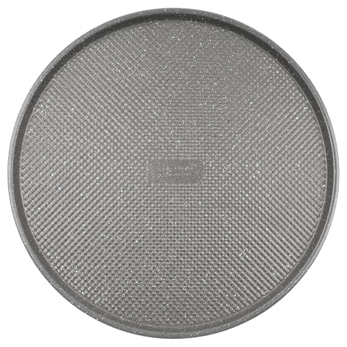David Burke 14" Pizza Pan – Made from Carbon Steel with AirFlow Baking Technology, Oven Safe, PFTE & PFOA Free, Durable & Easy to Clean – Gray Speckle - color: Gray Speckle, size: 14" Pizza Pan