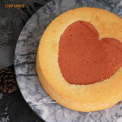 CHEFMADE Round Cake Pan, 8-Inch with Removable Loose Bottom Non-Stick Chiffon Bakeware for Oven and Instant Pot Baking (Champagne Gold)