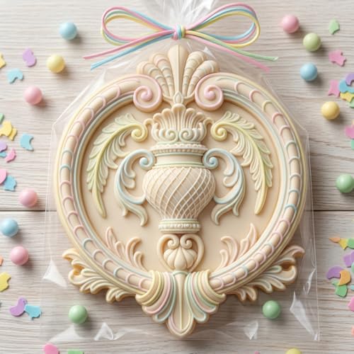 Baroque Silicone Molds Curlicues Scroll Relief Lace Fondant Mold - color: Style I