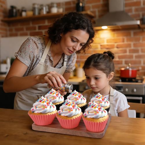 Caperci Heavy Duty Jumbo Cupcake Muffin Liners for Baking - Extra Large 100pcs Grease-Resistant Red Paper Baking Cups, No Muffin Pan Needed, Odorless, Easily Peels (Red) - color: Red