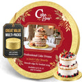 Cakebon Cake Boards 14" Gold Round Cake Drums 1/2" Thick Smooth Edge 1Pack - color: Gold, size: 14 Inch