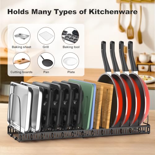Housolution 2 Pack Cutting Board and Baking Tray Cookie Sheet Organizer - color: Black, size: 14 Dividers, 2 Pack
