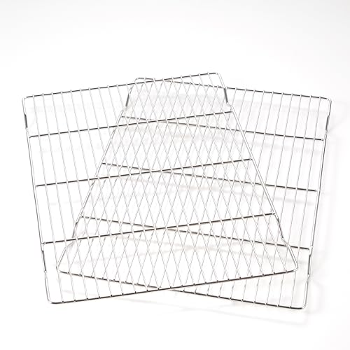 Cooling rack,2-Pack Heavy-Duty Stainless Steel wire rack for cooking (16.5"x11.5") - Oven Baking Wire Rack for Sheet Pans, Bread, Dishwasher Safe & Non-Toxic Metal Grates - size: 16.5"x11.5"x0.6"