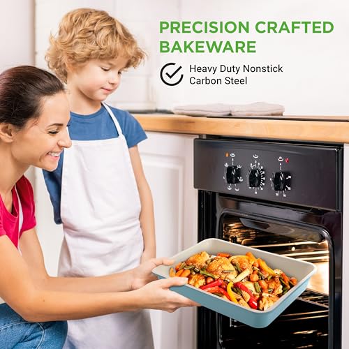 NutriChef Non Stick Baking Pans Set, 6-Piece Bakeware Set - size: 6 Piece Set
