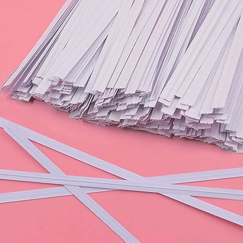 Easytle 1200 Pcs 5" White Paper Twist Ties Bread Ties White Twist Ties Twisty-Ties Bag Ties Twist Ties for Bags Bread Wire Ties Twist Tie for Party Cello Candy Bread Coffee Bags Cake Pops - size: 1200 Pcs