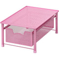 Simple Houseware Stackable Cabinet Basket Drawer Organizer, Pink - color: Pink, size: 1-Tier