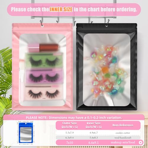 FUNFERY 100 Pack Mylar Resealable Bags, Blue Foil Packaging Bags - color: Blue, size: 7 x 10 inch