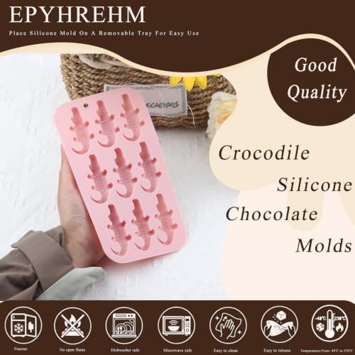 9 Cavity Crocodile Silicone Chocolate Molds Alligator Candy Mold