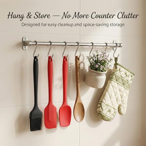 JJUNW 4PCS Silicone Pastry Brushes, Heat Resistant Oil Baking Brushes