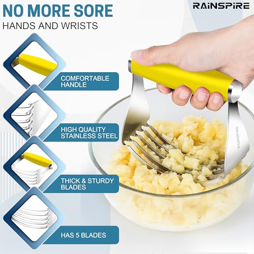 Large Pastry Cutter For Baking Durable Pastry Blender Dough Cutter Yellow - color: Yellow