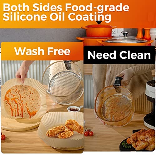 Vailnd 6.3" Square Air Fryer Liners Disposable 200Pcs for 2-4 QT Basket - size: 6.3" Square
