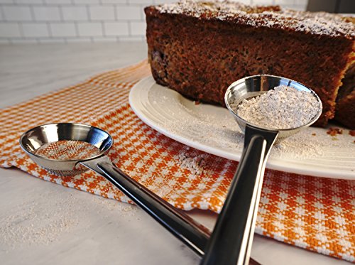 RSVP International Endurance Kitchen Collection, Stainless Steel Flour Sifter, Mini, 7x2x1", 2-Piece - size: Mini Sifter Set, Fine & Course, 2 Piece