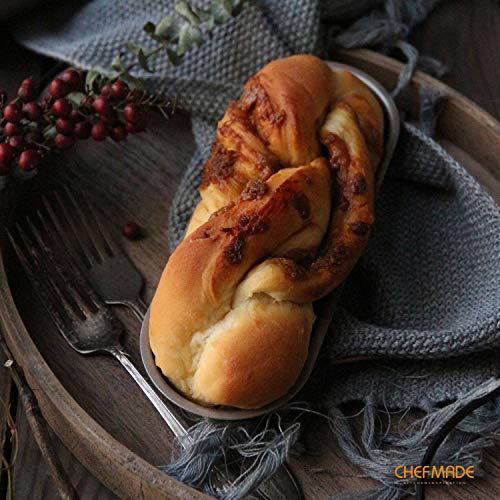 CHEFMADE Mini Loaf Pan Set, 7-Inch 4Pcs Non-Stick Hotdog-Shaped Bread and Cake Bakeware for Kitchen Baking (Champagne Gold) - size: 03 - 7" Hotdog 4Pcs