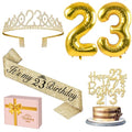 YeohJoy Gold 23rd Birthday Decorations for Women - style: 23rd