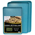 casaWare 3pc Ultimate Cookie Sheet Set (Blue Granite) - color: Blue Granite