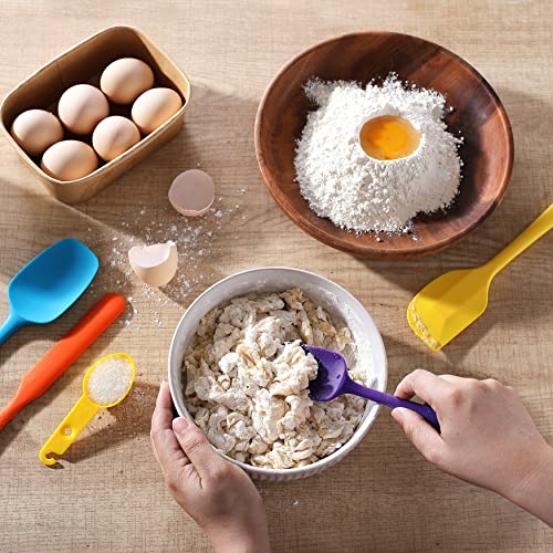 5PCS Silicone Rubber Spatula Set, VITUER Food Grade BPA-Free Spatulas for kitchen Use, Heat Resistant Spatula for Cooking & Baking, Dishwasher Safe (Pack of 2) - size: 13.5*11 (Pack of 2)