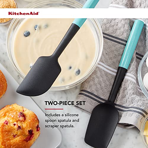 KitchenAid Universal Spatula Set, 2-Piece, Aqua Sky - color: Aqua, style: 2 Piece Spatula Set