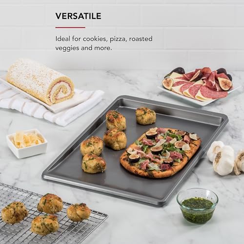 KitchenAid 13x18in Nonstick Aluminized Steel Cookie Slider, Contour Silver - color: Contour Silver, size: 13 x 18 Inch
